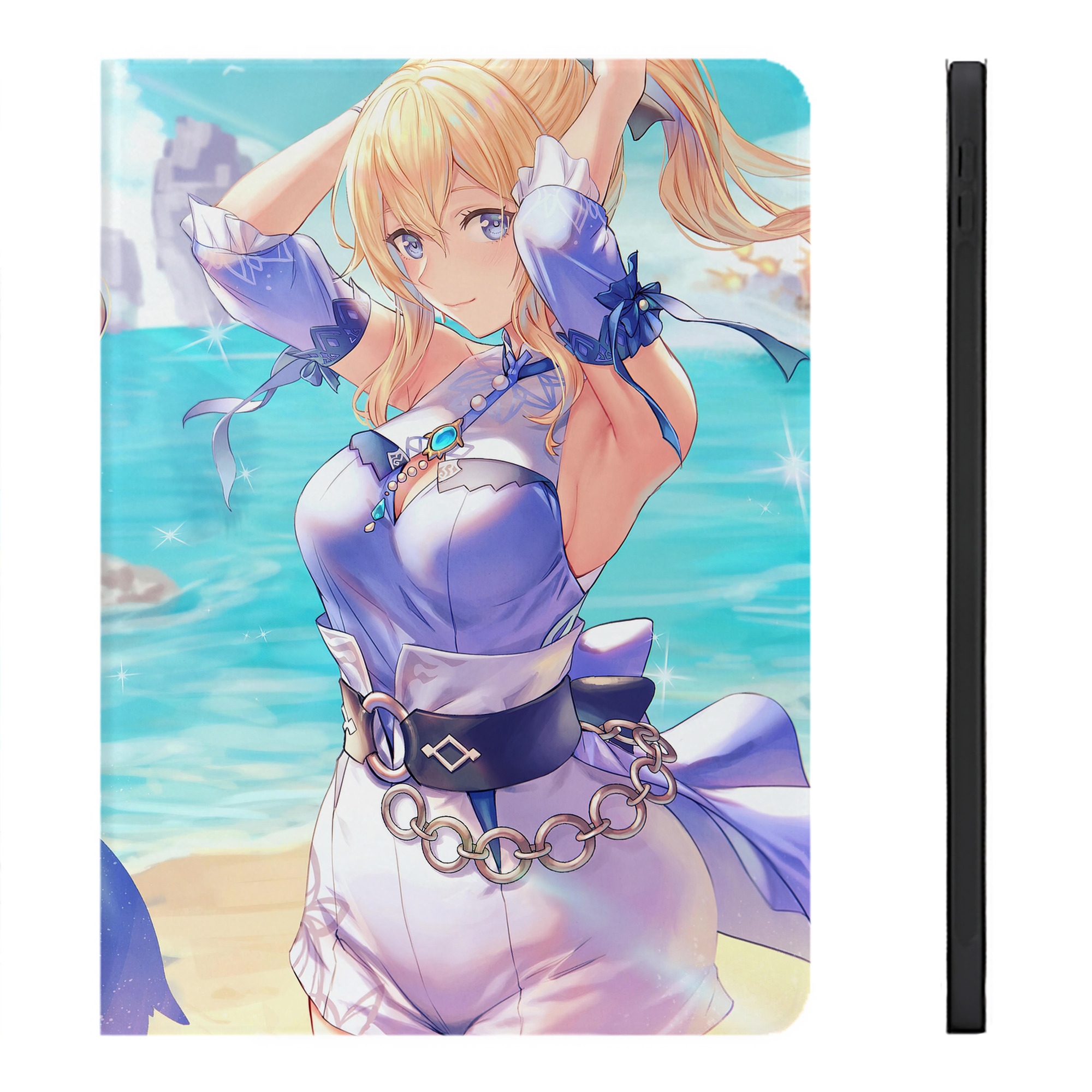 げんし神 genshin IPadケース ペンホルダー付き ブックスタイルデザイン